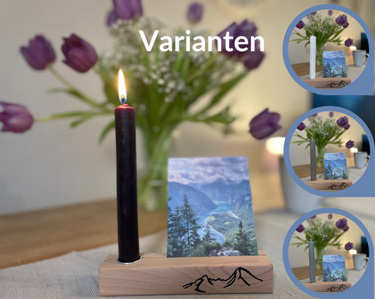 Mein Watzmann Moment Aufsteller mit Stabkerze und Foto